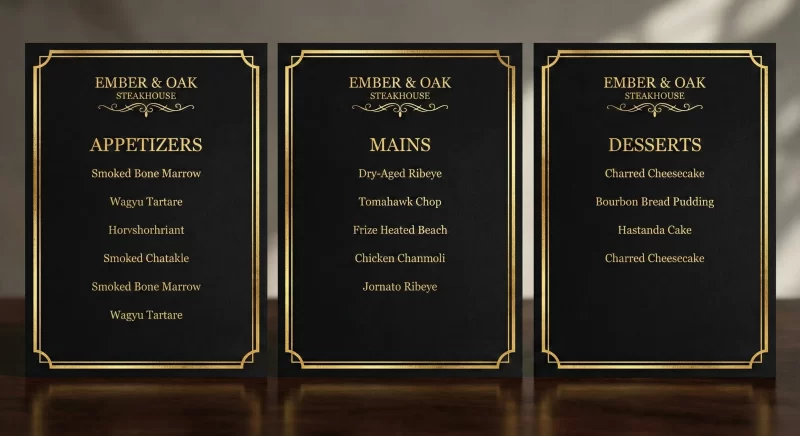 Дизайн Меню Ресторана