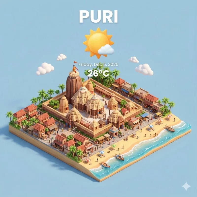 Миниатюрный 3D-город с погодой