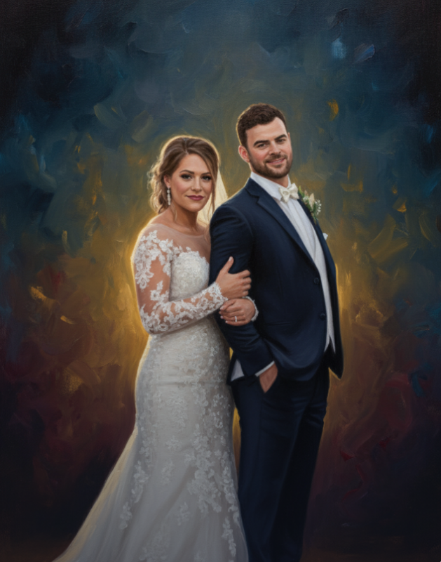 реалистичная картина с абстрактным фоном