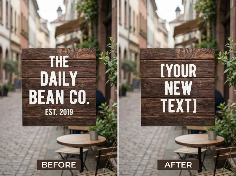 Редактирование текста на изображении