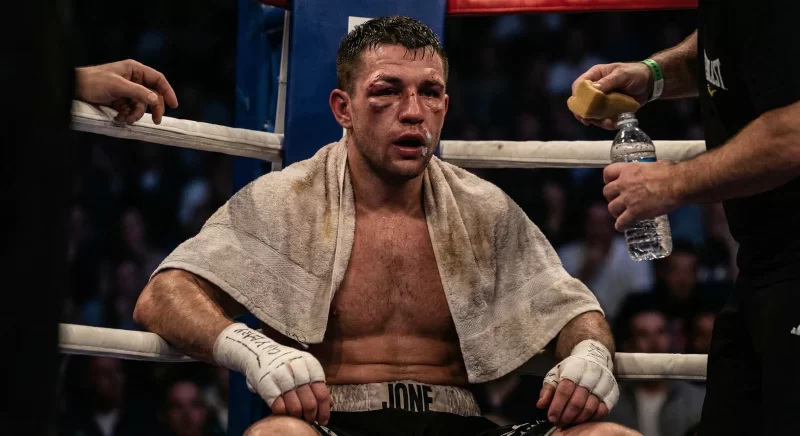 Весь в синяках на боксёрском ринге