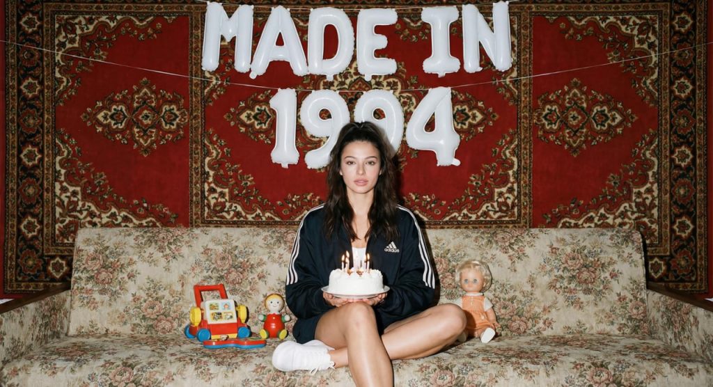 портрет в стиле 90-х и нулевых 2